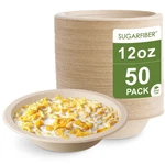 50 Count Harvest Pack Pfas Free 12OZ Round Paper Compostable Bowls, Heavy-d.... Fixed Price $21.07.