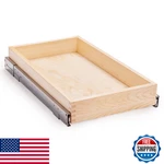 Mulush 14"W X 21"D 3"H Slide Out Wood Drawer Organizer For Kitchen Cabinet. Fixed Price $87.48.