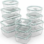 Razab 24 Piece Glass Food Storage Containers W/airtight Lids - Microwave/oven.... Fixed Price $30.00.