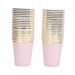 Geeklife Gold Paper Cups With Metallic Border Disposable 40 Pink. Fixed Price $24.25.