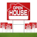 Open House Signs (5 Pack), 16" X 12" Double-sided Yard With Metal Stak.... Fixed Price $26.49.