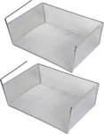 Ybm Home Under Shelf Basket (2-PACK) Mesh Stainless Steel Storage Cabinet. Fixed Price $65.25.