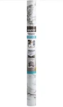 Duck Brand Peel & Stick Adhesive Laminate Shelf Covering White Marble 20" X 15'. Fixed Price $15.00.