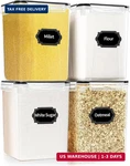 Hkj Chef 4 Pack Large Airtight Food Storage Containers With Lids (5.2L / 176OZ),. Fixed Price $35.51.