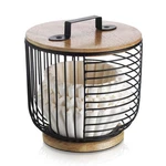 Mosjos Coffee Filter Holder For Counter With Wooden Lid - Round Black Wire Co.... Fixed Price $33.62.