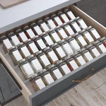 Antimbee Spice Drawer Organizer, 4 Tier- Pack Kitchen LARGE-8PCS, Clear. Fixed Price $44.74.