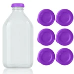 Gawbyet Silicone Milk Bottle CAPS,48MM Diameter Glass Jug Replacement Purple. Fixed Price $15.44.