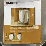 Closetmaid 24 Qt 6 Gallon White Pull-out Trash Can 3103 New, Ugly Box. Fixed Price $24.44.