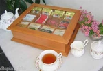 Tea Bag Organizer Chest Storage Box 9 Compartments For Assorted Varieties. Fixed Price $49.95.