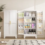 Metal Kitchen Pantry Cabinet, 47" Freestanding Storage Cupboard With Adjustable. Fixed Price $115.19.