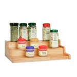 Seville Classics 3-TIER Expandable Bamboo Spice Rack Step Shelf Organizer. Fixed Price $12.50.