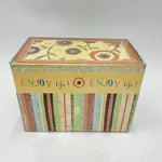 Lang Enjoy Life Recipe Card Box Lori Siebert 4X6 Organizer Kitchen Storage New. Fixed Price $14.99.