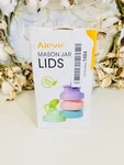 Aieve Mason Jar Lids, 4 Pack Regular Mouth Pour Spout Lid, Canning. Fixed Price $15.00.