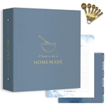 Rjl Living Recipe Binder, Dusty Blue With Plastic Sleeves, Reci.... Fixed Price $86.46.