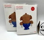 2-PACKS Crocheted Chicken Hen Egg Warmer Handmade By Donkey New Free Shipping. Fixed Price $10.95.