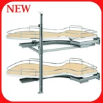 Rev-a-shelf #10 Contemporary 33"W Swing Out Pivot 2 Tier Cloud Gara. Fixed Price $300.00.