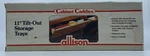 Vintage Cabinet Caddies 11" Tilt Out Storage Trays Wooden Allison Pull Down 856. Fixed Price $24.99.