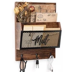 Farmhouse Organizer Wall Mounted Rustic Holder Hanging Key Sorter With 3 Hook.... Fixed Price $62.90.