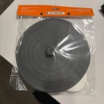 Of 3 Le Creuset Gray & White 11" 8" 4" Silicone Knob Storage Lids Bpa Free. Fixed Price $65.00.