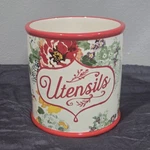 The Pioneer Woman Multicolored Floral Pattern Stoneware Utensils Crock. Fixed Price $34.88.