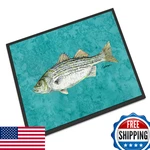 Caroline's Treasures Carolines 8720MAT Striped Bass Fish Doormat. Fixed Price $50.05.