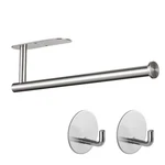 Paper Towel Holder With 2 Hooks-under Cabinet For Kitchen,.... Fixed Price $16.97.