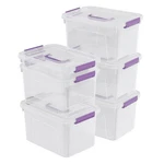 Sandmovie 6 Quart Clear Latching Box With Lid Handles, Plastic Stor.... Fixed Price $39.05.