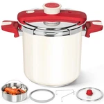 Michelangelo Stainless Steel Pressure Cooker, Cream, 8L 8.5 Quarts. Fixed Price $136.36.