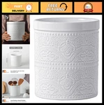 "large Ceramic Utensil Holder - 7.2" Heavy Stable Crock For Kitchen Counter Wh. Fixed Price $41.99.